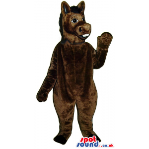 Customizable Plain Brown Donkey Animal Plush Mascot - Custom