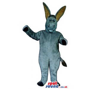Customizable Plain Grey Donkey Animal Plush Mascot Wuth Long