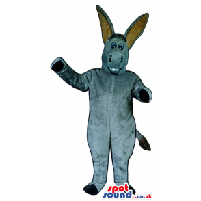 Customizable Plain Grey Donkey Animal Plush Mascot Wuth Long