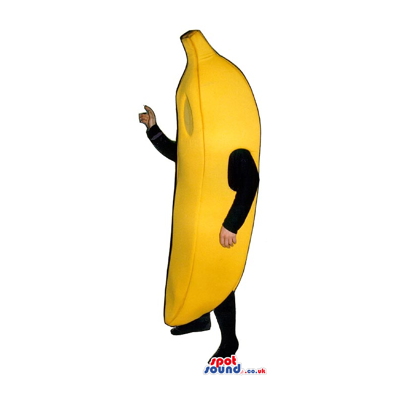 Customizable Big Yellow Banana Fruit Mascot With No Face -
