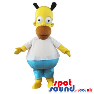 Homer Simpson Popular Yellow Cartoon Character Plush Mascot -