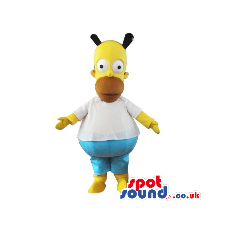 Homer Simpson Popular Yellow Cartoon Character Plush Mascot -