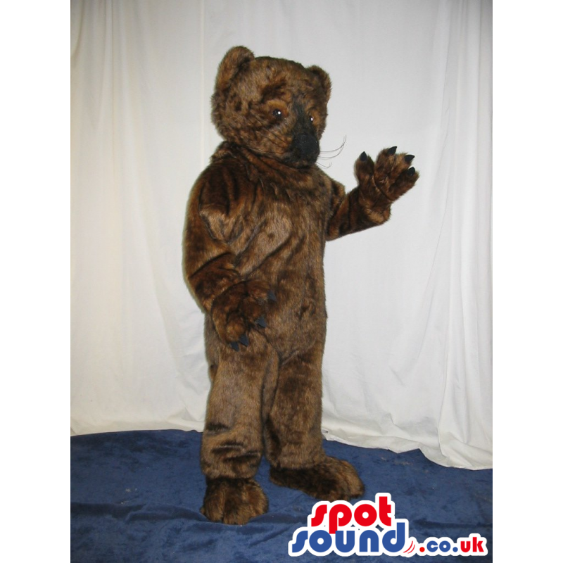 Customizable All Dark Brown Bear Animal Plush Mascot - Custom