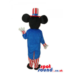 Mickey Mouse Disney Character Plush Mascot In Uncle Sam