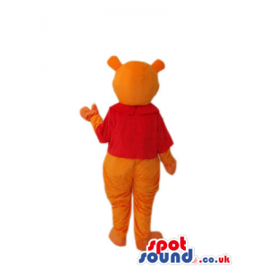 Winnie The Pooh Cartoon Bear Mascot With A Round Collar T-Shirt