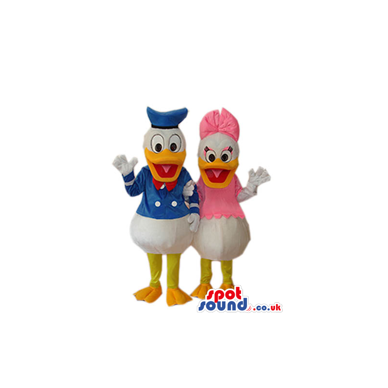 Disney Character Couple Donald And Daisy Duck Mascots - Custom