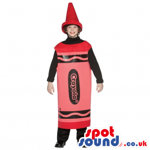 Cool Red Crayola Brand Name Crayon Adult Size Costume - Custom