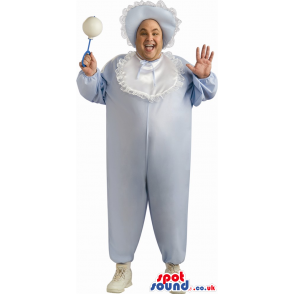 Hilarious Big Baby Adult Size Costume With A Rattle - Custom