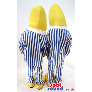 Two Cool Popular Bananas In Pajamas Couple Plush Mascots -