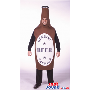 Hilarious Brown Beer Bottle Adult Size Costume With Label -