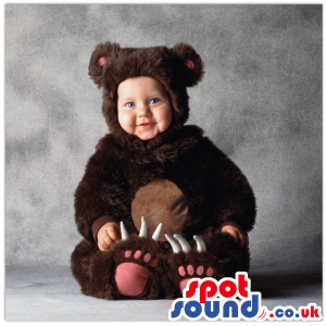 Cute Black And Brown Bear Baby Size Funny Costume - Custom