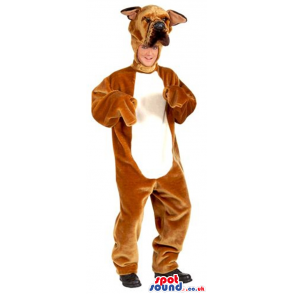 Big Brown Dog Adult Size Costume With A Realistic Head - Custom