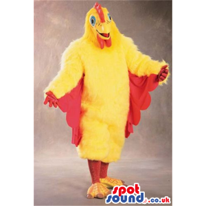 Customizable Yellow And Red Chicken Or Hen Plush Mascot -