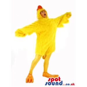 Cute Big Yellow Chicken Hen Plush Adult Size Costume - Custom