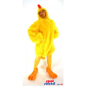 Cute Big Yellow Chicken Hen Plush Adult Size Costume - Custom