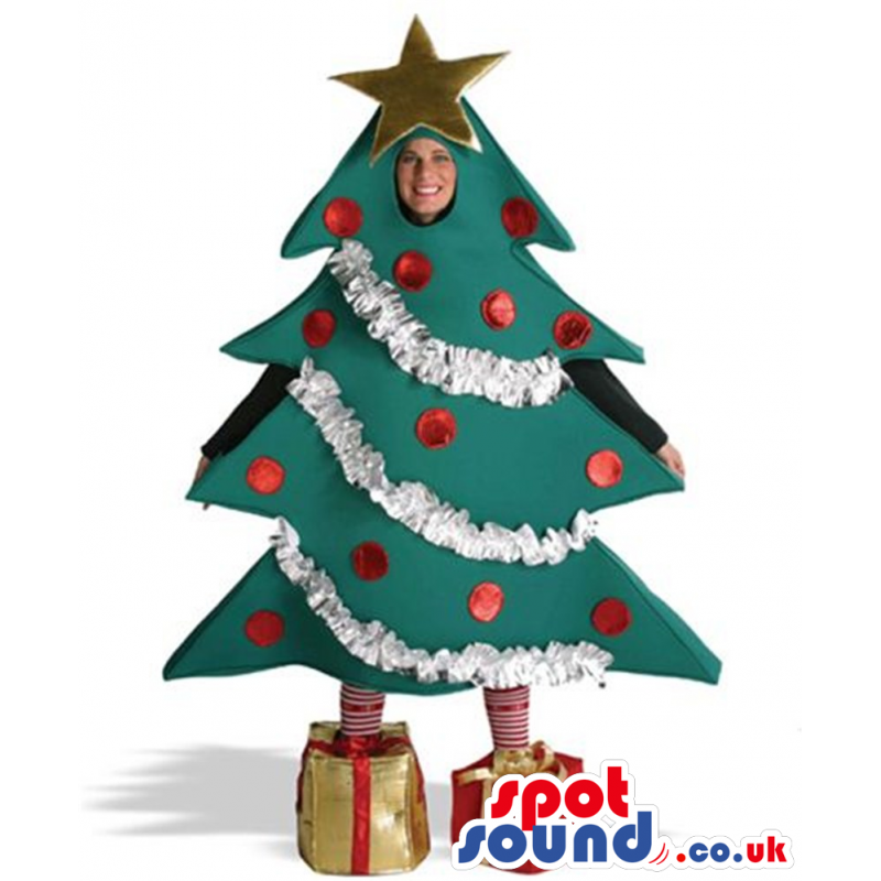 Christmas Tree Plush Mascot Or Adult Size Costume With Presents