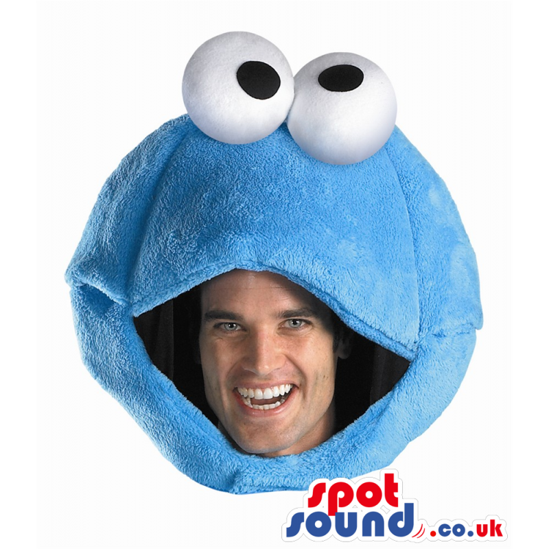 Blue Cookie Monster Character Plush Adult Size Costume. -