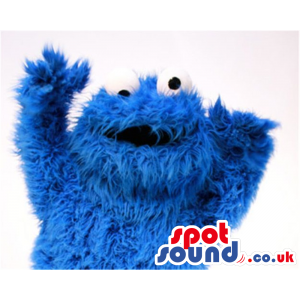 Blue Hairy Cookie Monster Character Plush Mascot - Custom