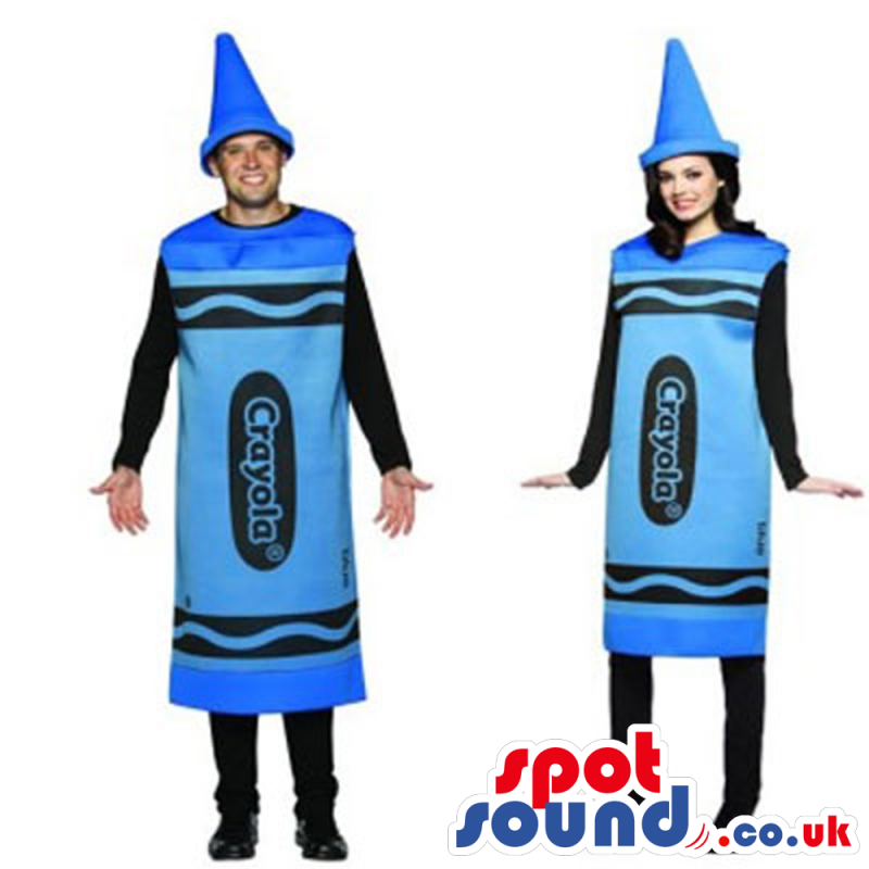 Cool Two Blue Crayola Brand Name Crayon Adult Size Costumes -