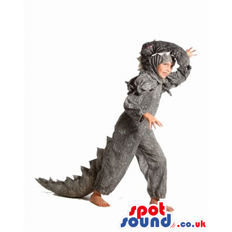 Amazing Cool Grey Dragon Plush Children Size Costume - Custom