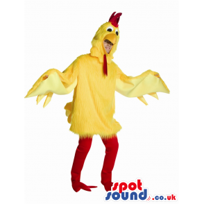 Big Yellow Chicken Or Hen Plush Adult Size Costume - Custom