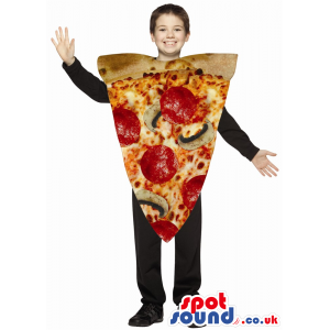 Cool Big Pepperoni And Mushroom Pizza Slice Children Size