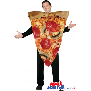 Realistic Big Pepperoni Pizza Slice Adult Size Costume - Custom