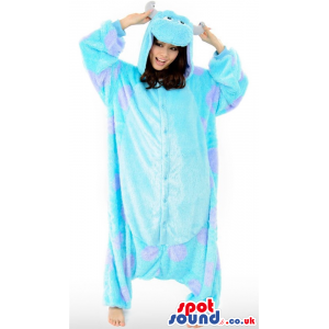 Fantasy Cool Blue Cow Or Bull Plush Adult Size Costume - Custom