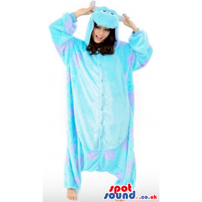 Fantasy Cool Blue Cow Or Bull Plush Adult Size Costume - Custom