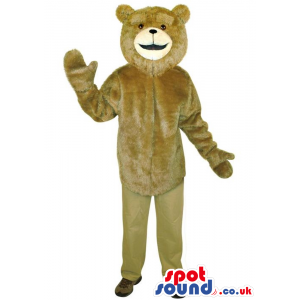 Big Brown Bear Animal Plush Mascot With A Beige Mouth - Custom