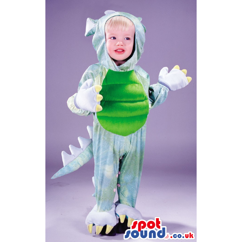 Cute Green And Blue Dragon Halloween Baby Size Costume - Custom