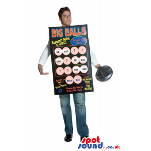 Hilarious Scratch And Win Lottery Game Card Adult Size Costume