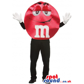 Wholesale bswm61 Hot sale RED M&M chocolate bean mascot costume