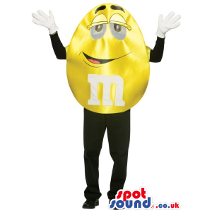 Shinny Yellow M&M'S Brand Name Chocolate Snack Popular Mascot -