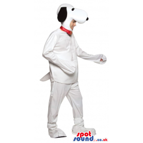 Big Snoopy White Dog Cartoon Character Adult Size Costume -