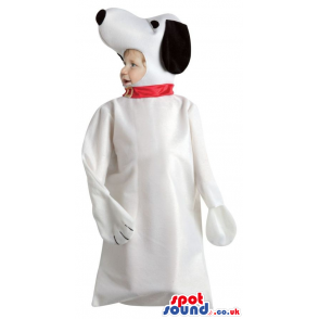 Big Snoopy White Dog Cartoon Character Baby Size Costume -