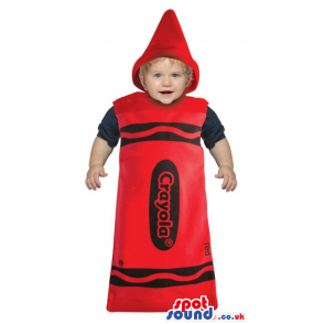 Cool Red Crayola Brand Name Crayon Toddler Size Costume -