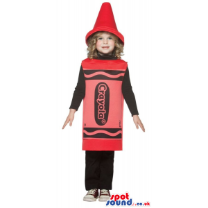 Cool Big Red Crayola Crayon Children'S Size Costume - Custom