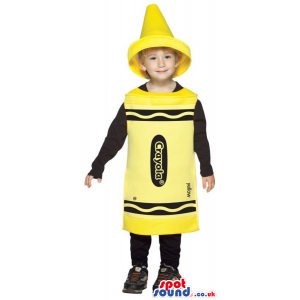 Cool Big Yellow Crayola Crayon Children'S Size Costume - Custom