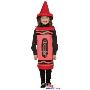 Cool Big Red Crayola Crayon Children'S Size Costume - Custom