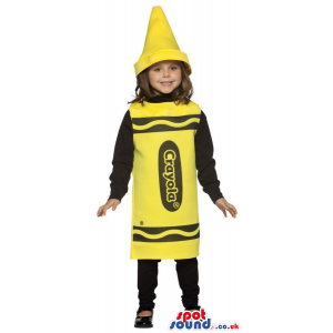 Cool Big Yellow Crayola Crayon Children'S Size Costume - Custom