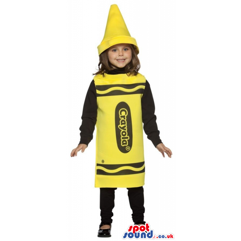 Cool Big Yellow Crayola Crayon Children'S Size Costume - Custom