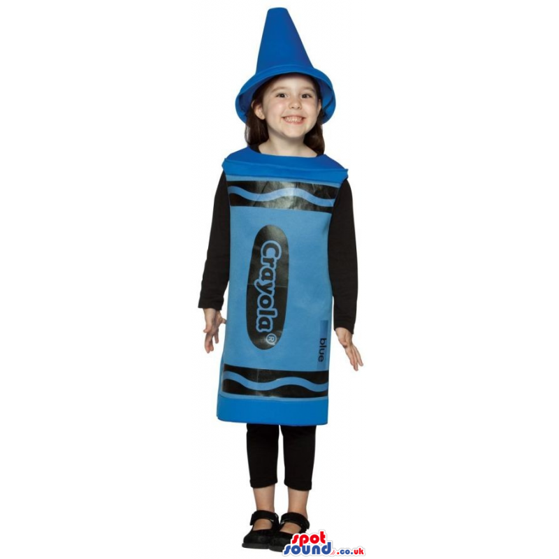 Cool Big Blue Crayola Crayon Children'S Size Costume - Custom