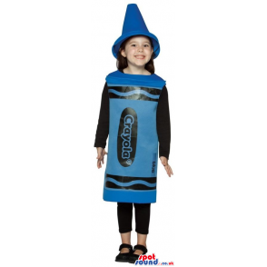 Cool Big Blue Crayola Crayon Children'S Size Costume - Custom