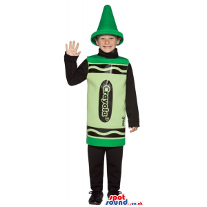 Cool Big Green Crayola Crayon Children'S Size Costume - Custom