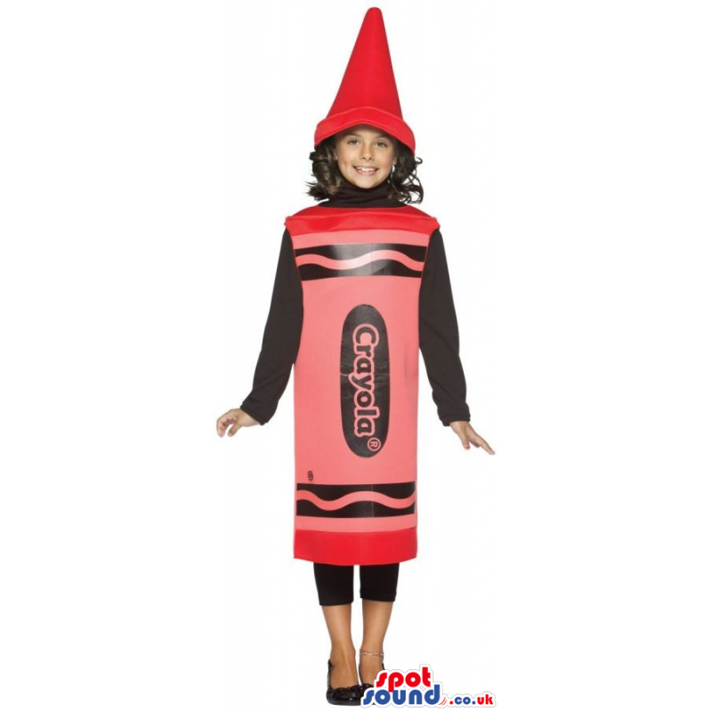 Cool Big Red Crayola Crayon Children'S Size Costume - Custom