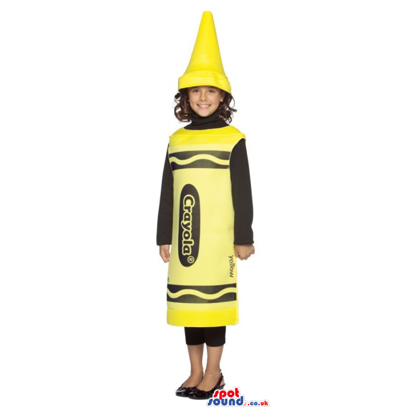 Cool Big Yellow Crayola Crayon Children'S Size Costume - Custom