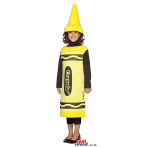 Cool Big Yellow Crayola Crayon Children'S Size Costume - Custom