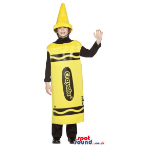 Cool Big Yellow Crayola Crayon Children'S Size Costume - Custom