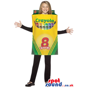 Funny Big Crayola Eight Crayon Box Children Size Costume -